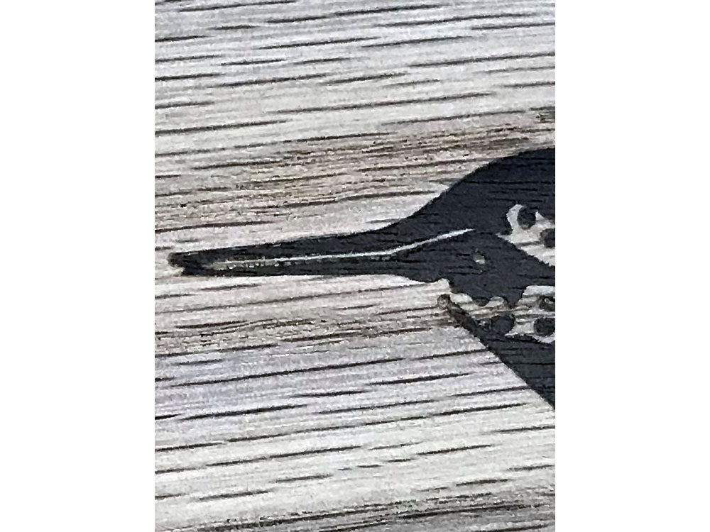 Hummingbird and Iris Inlayed cutting board
