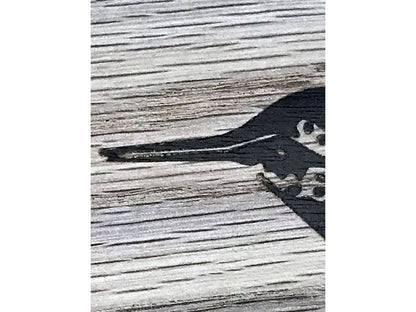 Hummingbird and Iris Inlayed cutting board